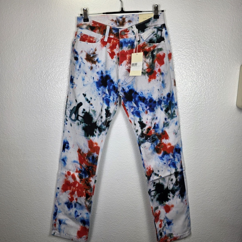 mnml D111 Denim Multi Color Tie Dye Jeans Pants Size 30